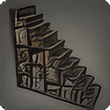 Wooden Staircase Bookshelf