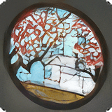 Far Eastern Stained Crystal Roundel